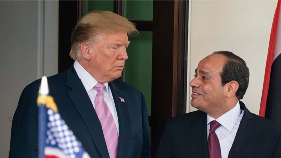 السيسي وترامب يتوافقان على وقف إطلاق النار في ليبيا